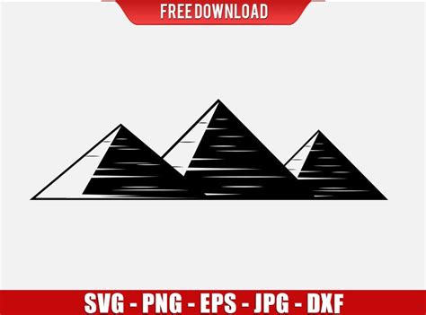 Egyptian Pyramids Svg Free Cut File Cricut Silhouette Freebie Ancient