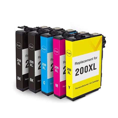 5 Pack High Yield Black Cyan Magenta Yellow Ink Cartridge For Epson 200xl T200xl120 T200xl420