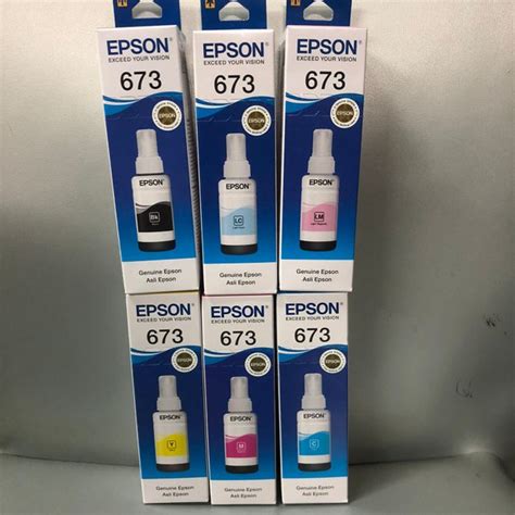 Jual Tinta Epson 673 Original Tinta Asli Epson T673 Per Botol 70ml Di