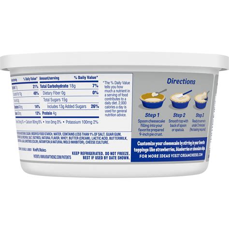 Philadelphia No Bake Original Cheesecake Filling 24 3 Oz Tub