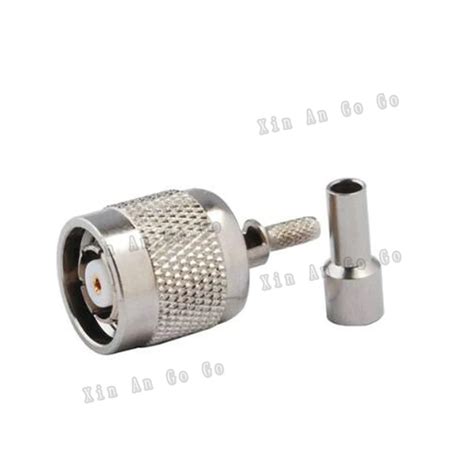 Tnc Male Crimp Rf Connector Rp Tnc Male Plug Crimp For Rg316 Rg174 Lmr100 Coaxial Cable Fast