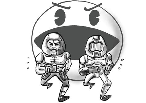 Weekly Fan Art Drawing Doomslayer Quakeguy Vs Pac Man Rprocreate