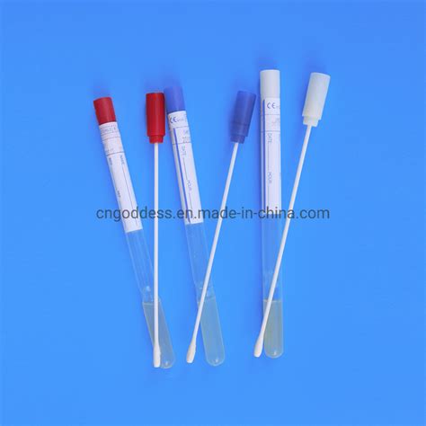 Throat Sterile Flocked Swab Flexible Handle Sample Collection Transport