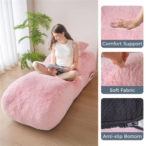 Maxyoyo Bean Bag Sofa With Pillow Gaming Floor Bean Bag Couch Lounger