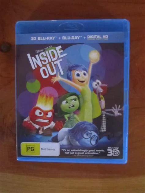 DVD BLU RAY 3D Inside Out Disney Pixar 2 Disc Set Like New Great