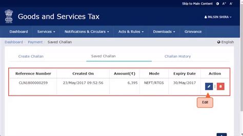 GST Challan Creating And Retrieving A Challan On GST Portal ENGLISH