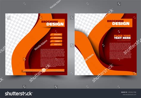 Square Flyer Template Simple Brochure Design Stock Vector Royalty Free