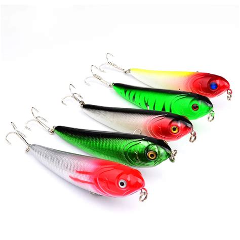 50pcs 11cm 15g Artificial Bait Kit Topwater Fishing Lure Pencil Pesca