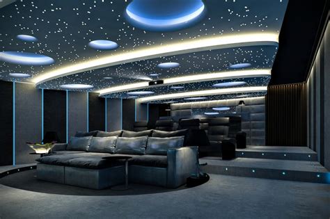 Moderno Cine En Casa Contemporary Home Cinema Other Houzz Uk