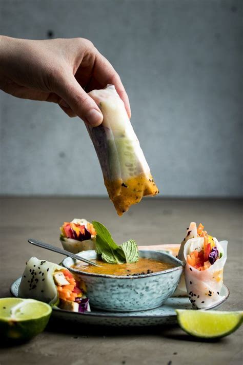 Vegan Summer Rolls With Dipping Sauce Two Ways Lauren Caris Cooks