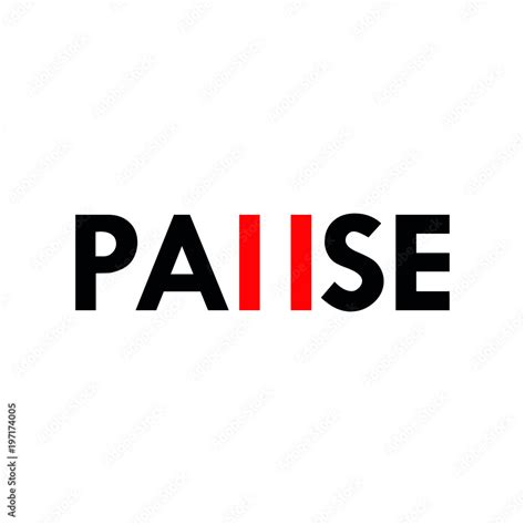 Pause logo vector design. Stock Vector | Adobe Stock