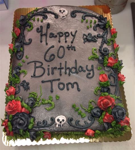 Over The Hill Tombstone Cake 50th Birthday Cake Halloween Cakes