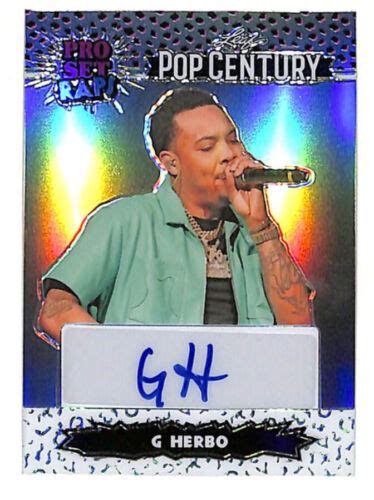 Leaf Pop Century G Herbo Pro Set Raps Auto Autograph Card Ebay