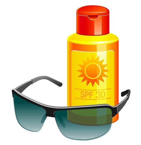 Sunscreen Cliparts - Keep Your Designs Protected from Harmful Rays