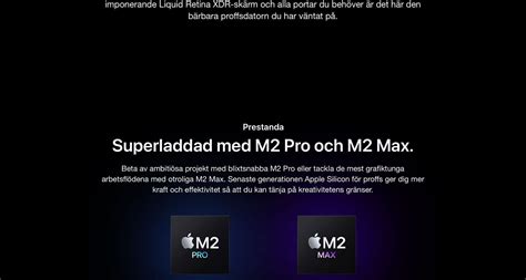 Apple MacBook Pro 2023 Med M2 Pro Chip 14 2 Tums Liquid Retina XDR