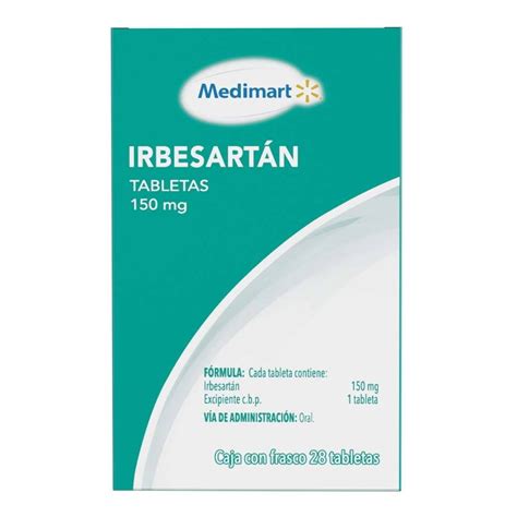 Irbesartán Medimart 150 mg 28 tabletas Walmart