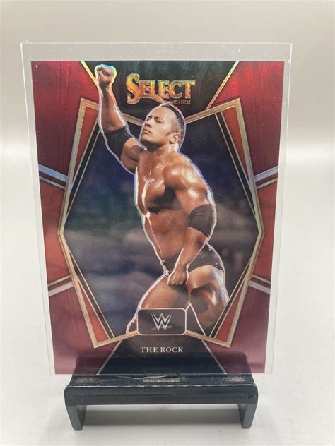 Panini Select Wwe Premier Level Maroon Prizm The Rock Ebay