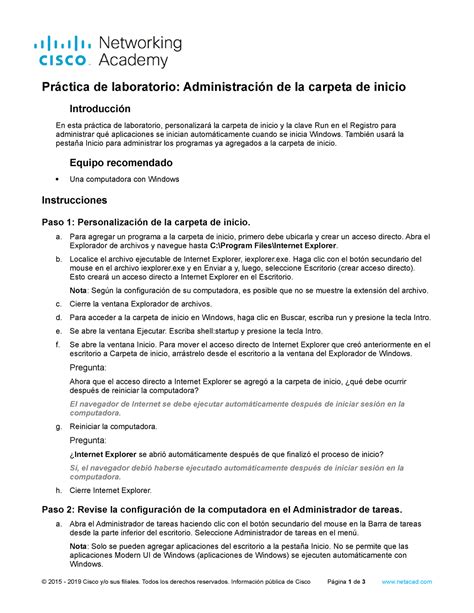 Carpeta De Inicio Isi Pr Ctica De Laboratorio Administraci N De La