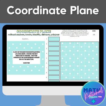 Coordinate Plane By Math Rational Middles Tpt