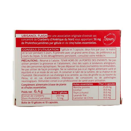 Naturactive Urisanol Flash Cranberry Cystite Infection Urinaire