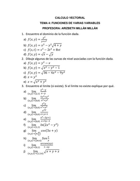 Serie Tema Vecto Actividades Extraescolares Calculo Vectorial