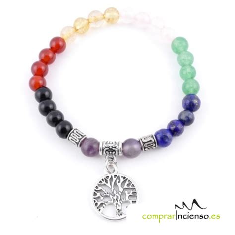 Pulsera Chakras Con Dije Arbol De La Vida Compraincienso