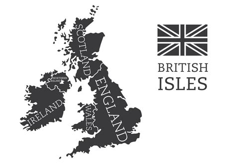 British Isles And Ireland Map 157396 Vector Art At Vecteezy