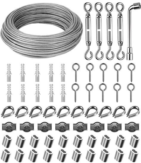 30m 3mm Corde en Acier Inoxydable 304 Cable Acier Suspendre Kit fil à