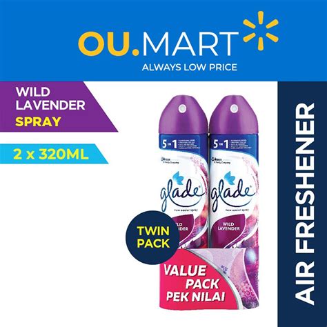 Glade Aerosol Spray Wild Lavender Air Refresher X Ml Value Twin