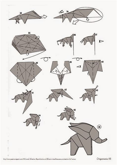 origami elephant instructions ~ easy origami instructions for kids crafts