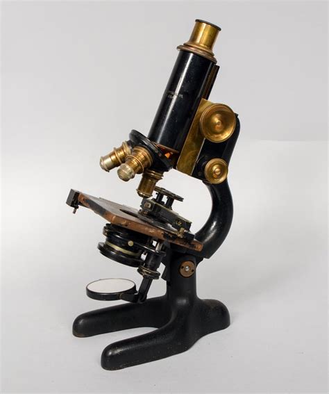 Bausch And Lomb Antique Brass And Iron Microscope For Sale At 1stdibs