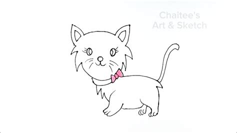 How To Draw A Cat Step By Step Cat Drawing Easy A Cute Cat