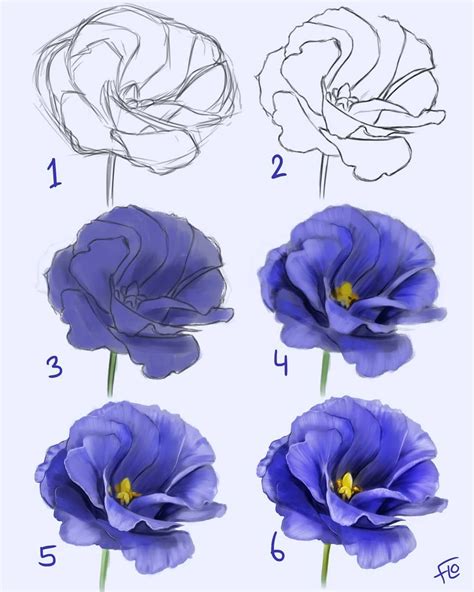 Flower Drawing Tutorials, Flower Art Drawing, Watercolor Flower Art ...