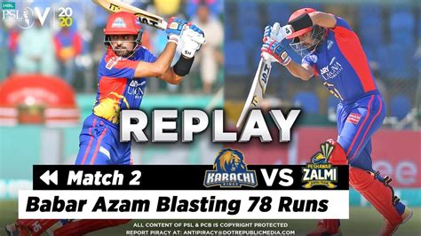 Babar Azam Blasting Runs Karachi Kings Vs Peshawar Zalmi Match