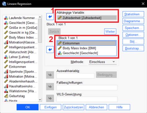 Multiple lineare Regression in SPSS rechnen und interpretieren Björn