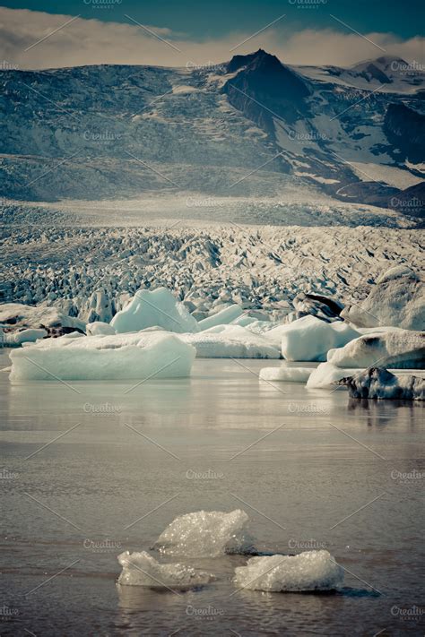 Jokulsarlon Glacier Lagoon, Iceland ~ Nature Photos ~ Creative Market