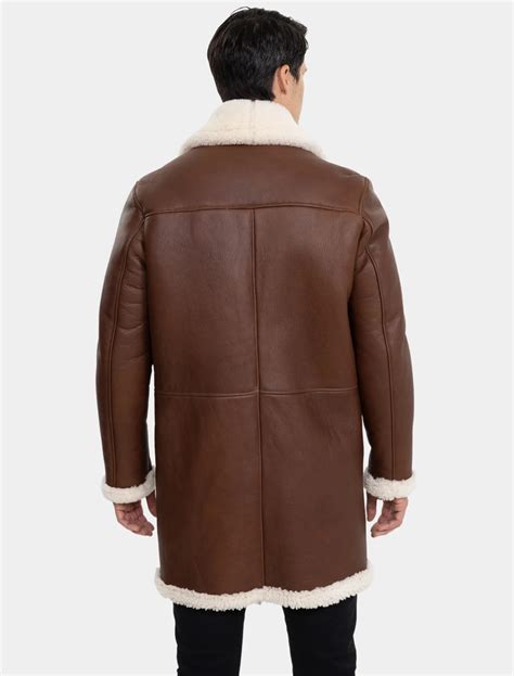 Enjoy Flat 20 Off On Shearling Leather Jacket Mens