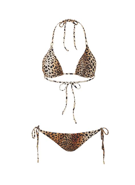 Cancun Cheetah Print Classic Triangle Bikini Melissa Odabash