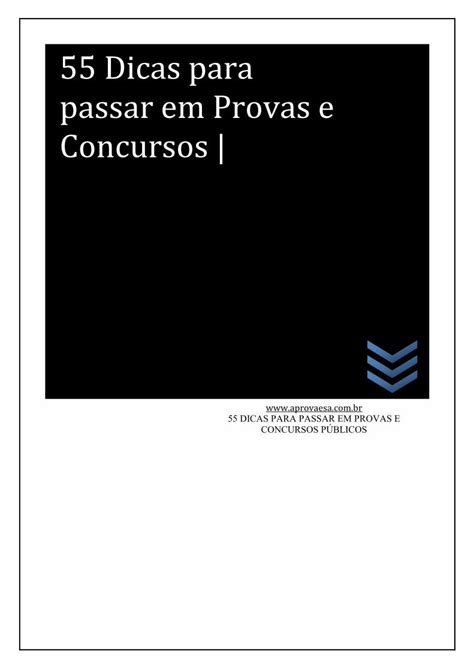 Pdf 55 Dicas Para Passar Em Provas E Concursos Dokumen Tips