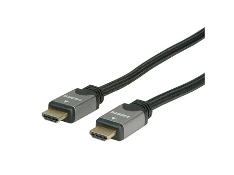 Roline Hdmi High Speed Cable Ethernet Mm Black Silver 2 M