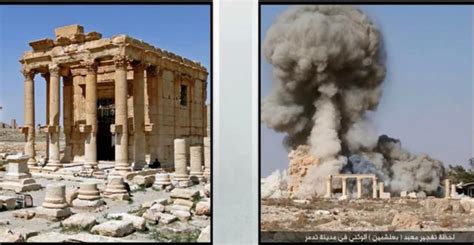 Before and after ISIS Destroyed Historic Ruins in Palmyra - 2015 : r/Syria