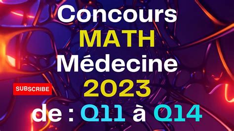 Concours MATH médecine 2023 YouTube