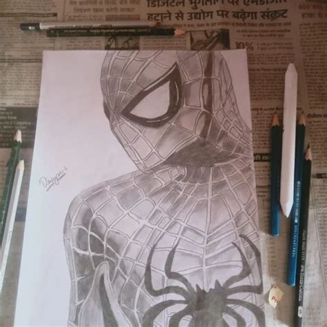 Normal Finishing Normal Sheet Spider Man Sketch Size A At Rs