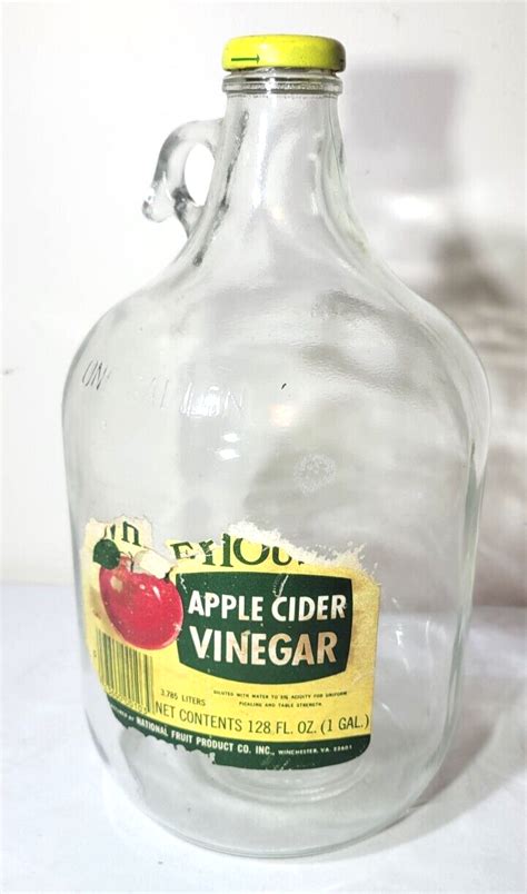 Vintage White House Apple Cider Vinegar Gallon Jug Label Cap Winchester Va Ebay