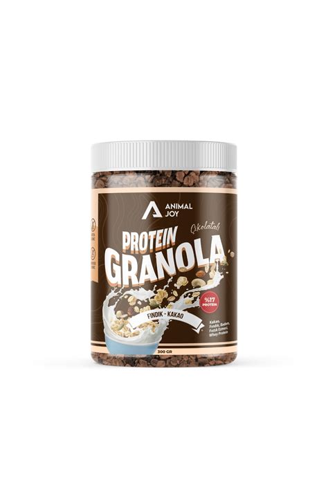 Animal Joy Protein Granola Ekstra Fındık Badem Kakao Whey Protein