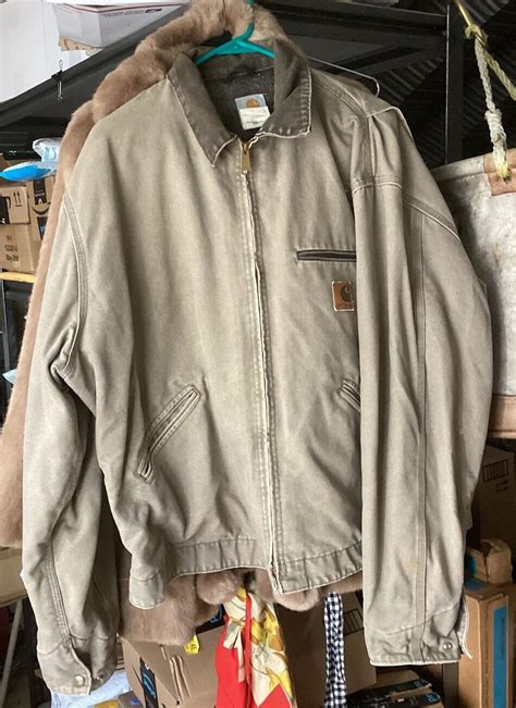 Carhartt Jacket Detroit XL Tall Vintage Tan With Li Gem