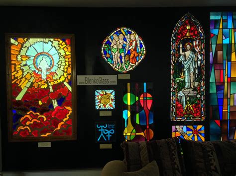 July 2014 Stained Glass Display In The Blenko Glass Musuem Blenko Glass Painting Stained Glass