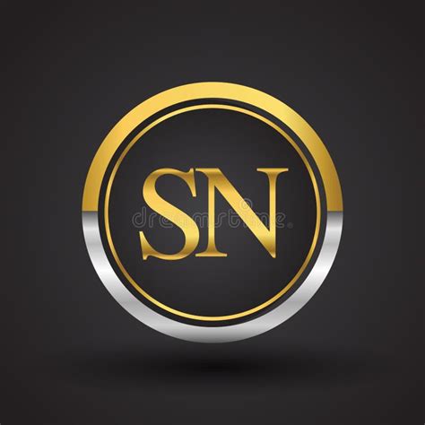 Letter Sn Gold Logo Stock Illustrations Letter Sn Gold Logo Stock