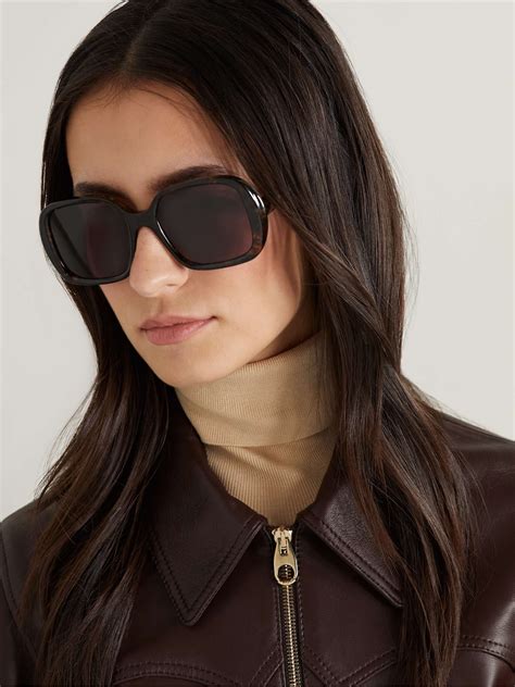 ChloÉ Eyewear Gayia Oversized Square Frame Tortoiseshell Recycled