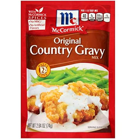 Mccormick Original Country Gravy Mix Pack Of 4 264 Oz Packets